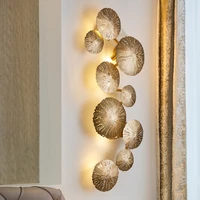 nordic lotus leaf wall lamp post modern personality bedroom bedside lamp creative living room background wall corridor wall lamp
