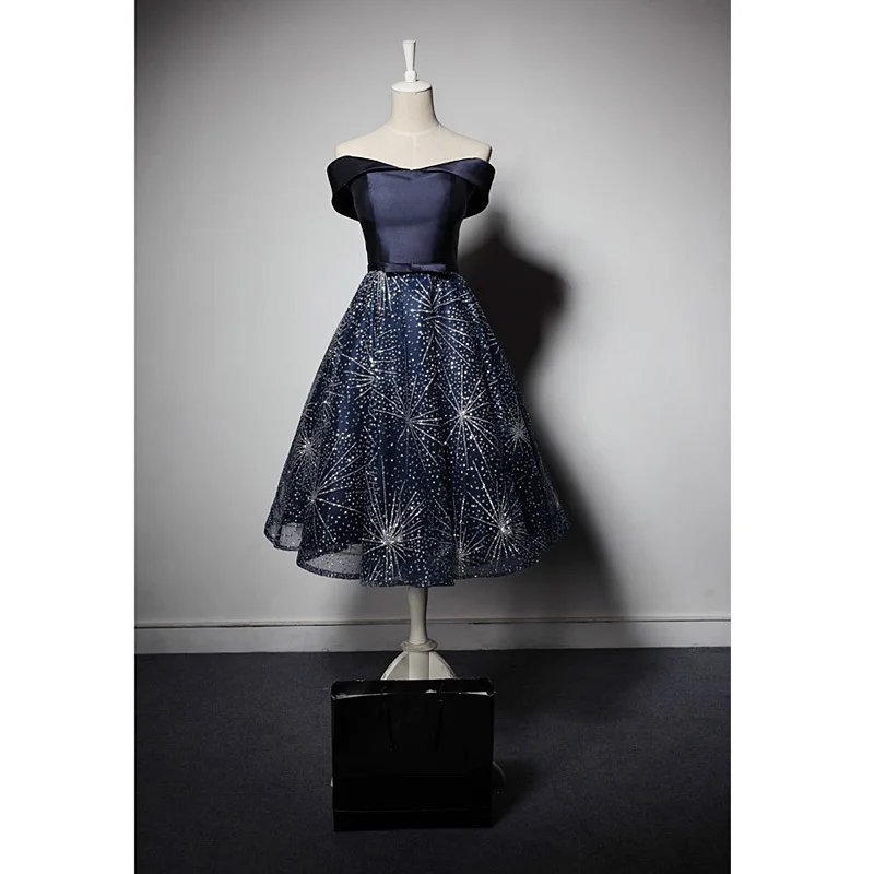 

Women's short formal prom evening dress lace sequin black wedding party dress Plus size Ceremony Bespoke Occasion Dress