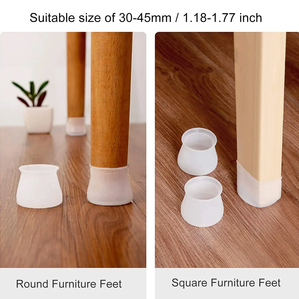 

Silicon Furniture Leg Protection Cover Table Feet Pad Floor Protector for Home Chair Leg Floor Protection Anti-slip Table Legs