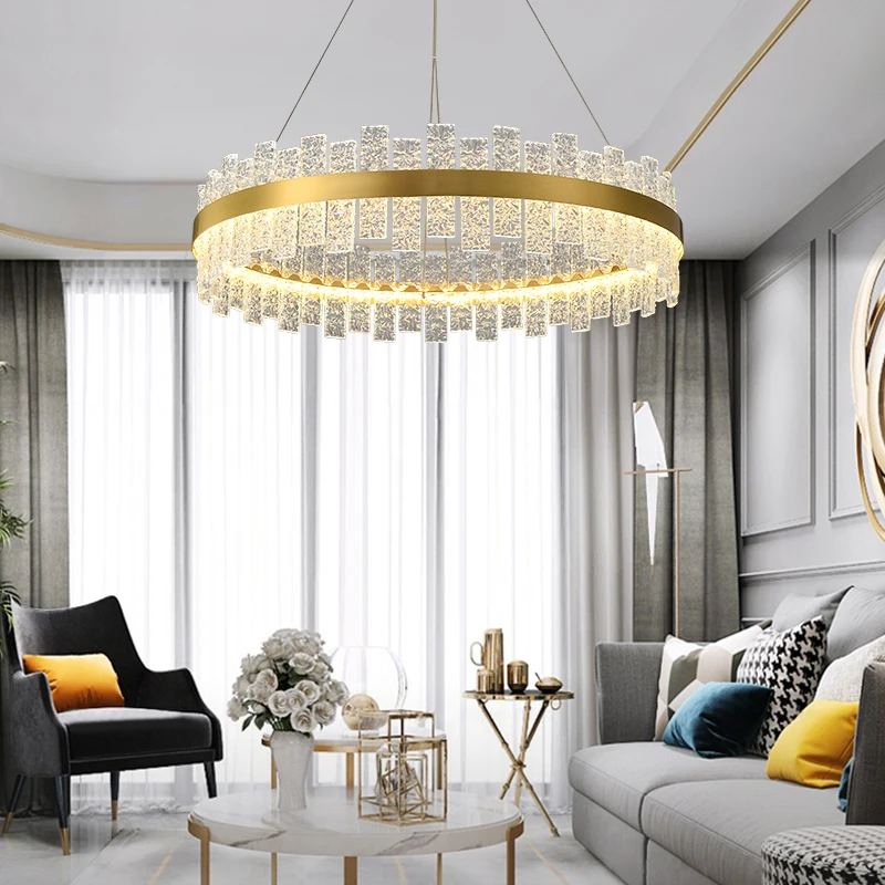 K9 хрустальные люстры Золотая люстра светильник ing Подвесная лампа ручек на выбор
