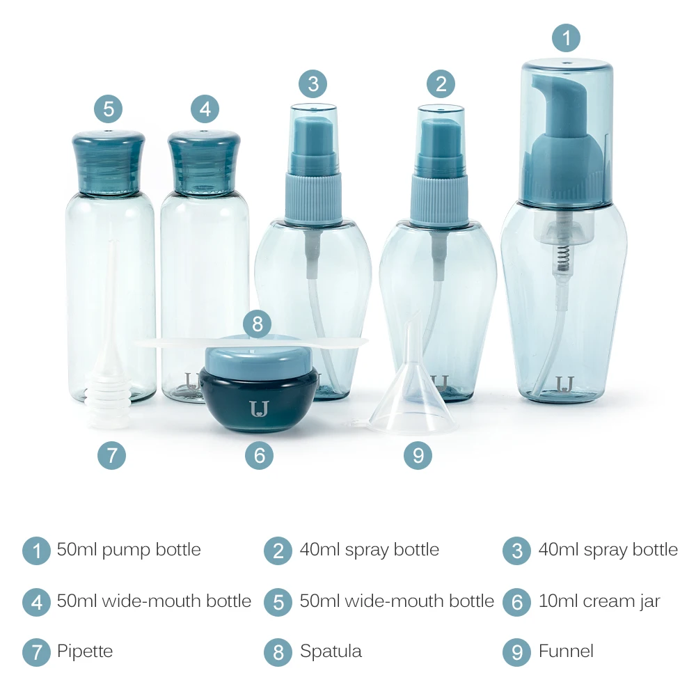Travel Size Toiletry Bottles Set Cosmetic Makeup Liquid Containers Leakproof Accessory with Storage Pouch for Men Women | Спорт и
