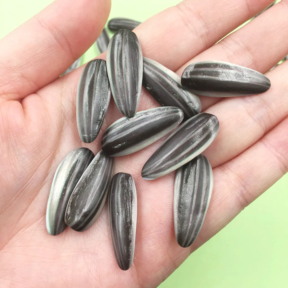 10 шт. милые семена подсолнуха с плоской задней стороной кабошон искусственная