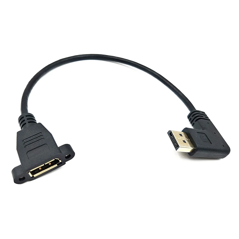 DP к кабелю 12 дюймов/30 см левый угол 90 градусов Displayport (DP) папа DisplayPort женский с