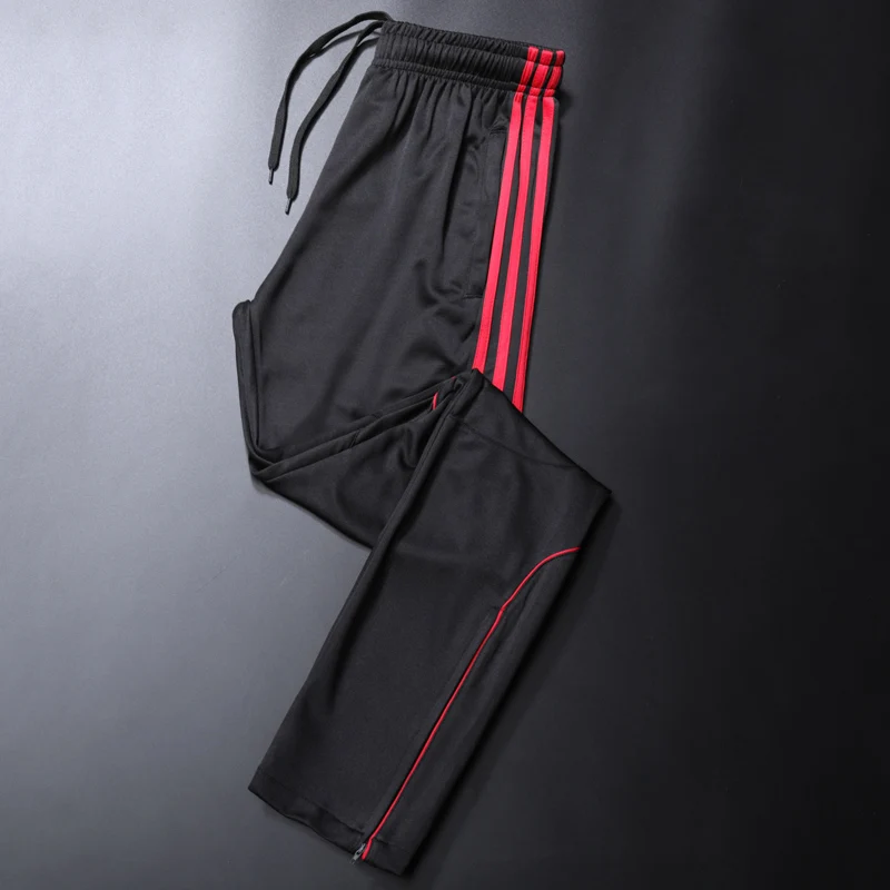

Sport Running Pants Men With Pockets Athletic Football Breathable Soccer Training Elasticity Legging Jogging Gym Trousers