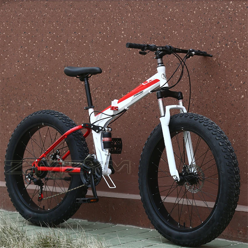 Billig Fett Reifen Mountainbike 21 24 27 Geschwindigkeit 26 Zoll Räder Doppel Disc Bremse Suspension Gabel Suspension Anti-Slip Bikes