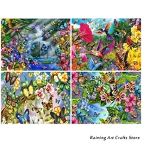 5d diy diamond painting flower butterfly embroidery full squareround drill cross stitch landscape mosaic pictures home decor