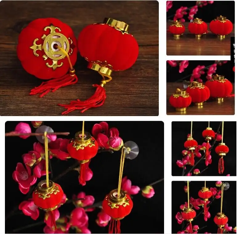 30 штук упак. маленькие красные традиционные китайские фонари мини-фонарь для