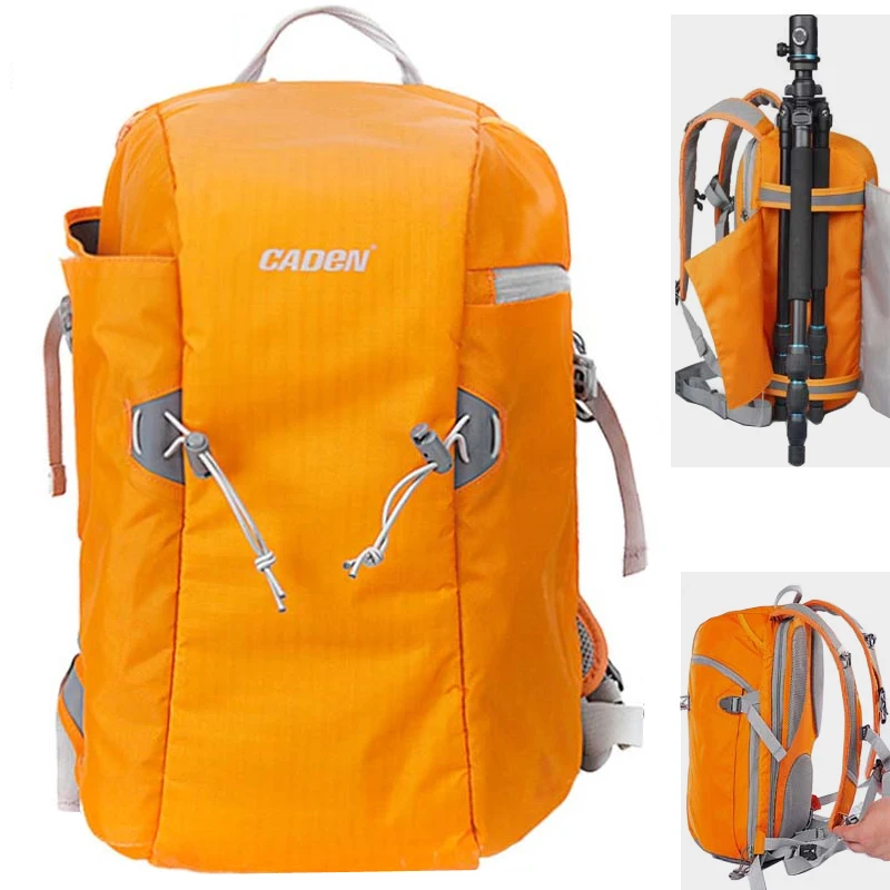 Оранжевый штатив для камеры Caden E5 сумка отдыха и чехол от дождя DSLR Canon Nikon Sony|backpack
