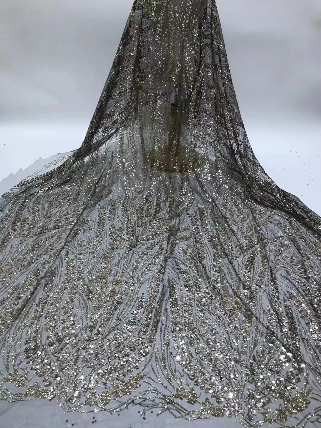 

Роскошная кружевная Тюлевая ткань для свадебных торжеств и вечеринок, 5 ярдов