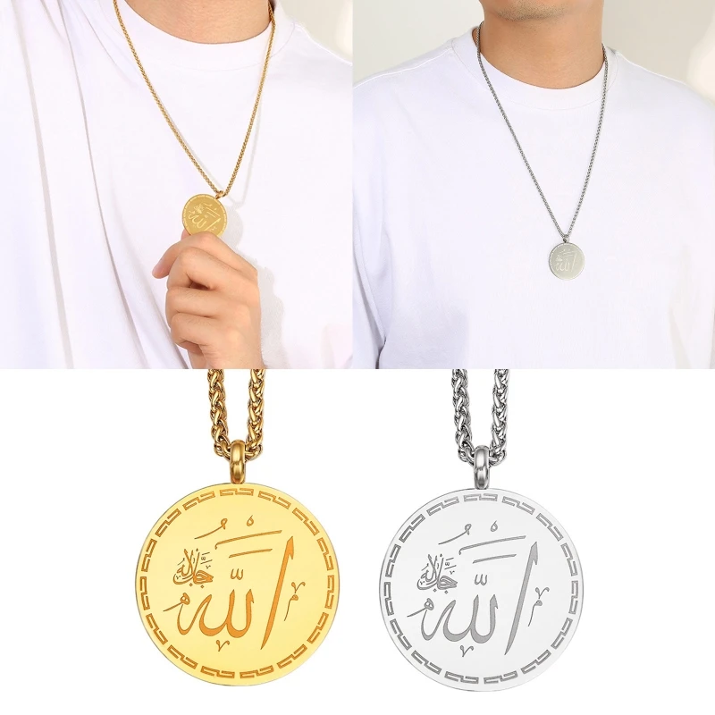 Круглое мужское ожерелье из титановой стали в стиле ретро | Украшения и