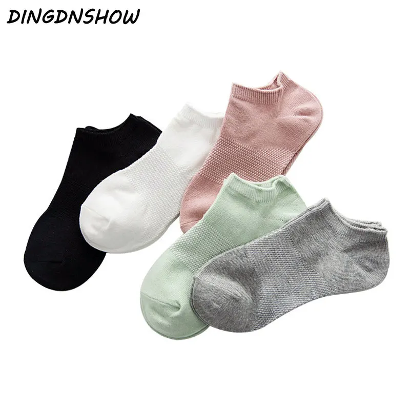 

[DINGDNSHOW] 2020 Новое поступление; Носки; Тапочки для девочек; Хлопковые дышащие носки-башмачки; Однотонные женские короткие носки