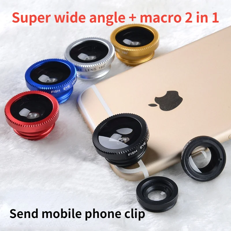 Комплект линз для телефона 0,45x Супер широкоугольный и 49UV супер макрообъектив HD Объективы для камеры для iPhone 6S 7 Xiaomi и других телефонов