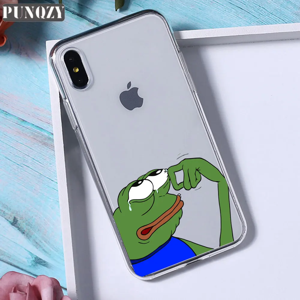 TPU A377 Забавный чехол для телефона Pepe The Frog Happy Cry fees Good Man для iPhone 11 pro max 6 6S 8 7 Plus 5 5S X XR XS MAX силиконовый чехол из ТПУ - Цвет: TPU A377