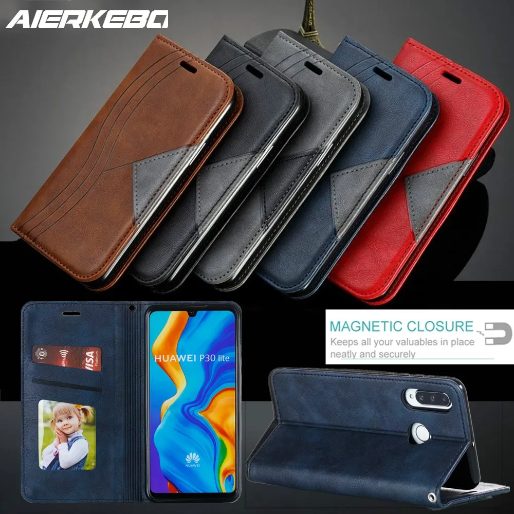 Кожаный чехол книжка для Huawei P30 Pro Магнитный кошелек etui Mate 30 20 Mate30 P20 Lite Y6 Y7 Prime P Smart