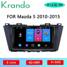 Krando Android 10 0 9 &quotIPS Full Touch автомобильное радио gps для Mazda 5 2010 2015 аудио