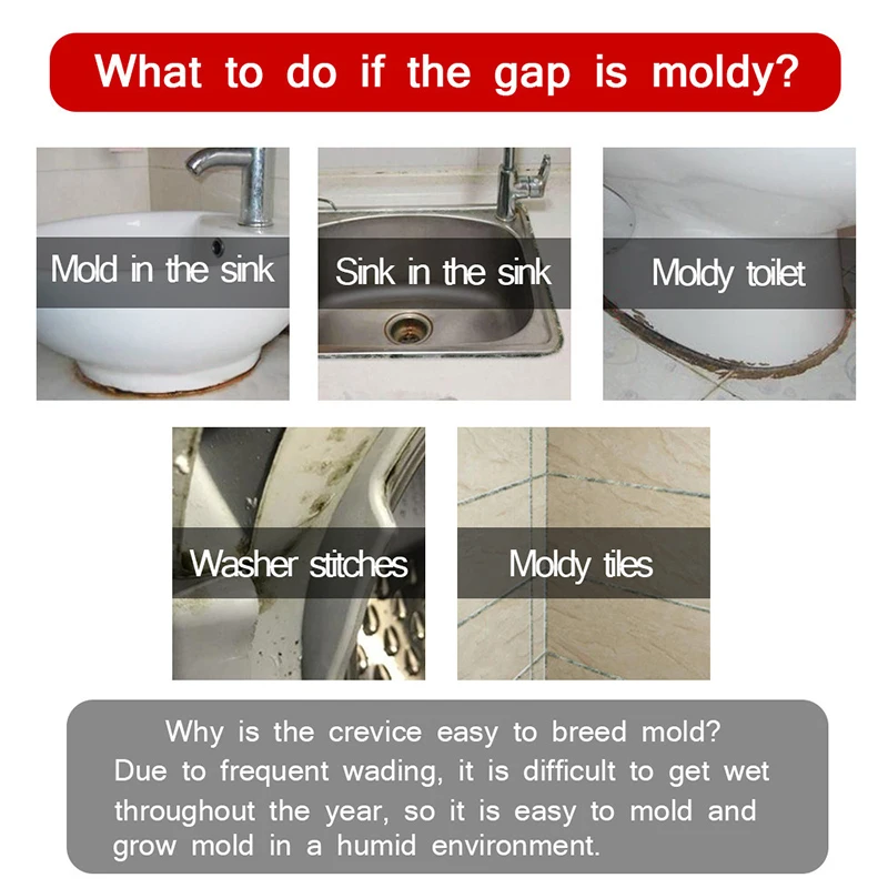 

Household Mold Remover Gel Not Toxic Safe to Use Cleaning Tool Wide Application VJ-Drop