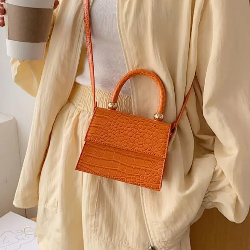 

2020 Stone Pattern Leather Crossbody Bags For Women Handbags and Purses Fashion Mini Shoulder Messenger Bags Female Small Flaps