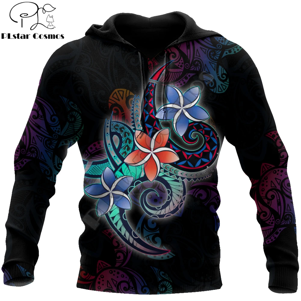 

Polynesian Plumeria Flower And Turtle Tattoo 3D Printed Autumn Men Hoodies Unisex Casual Pullover Zip Hoodie Streetwear DW0563