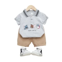 new fashion summer baby girl clothes for boys children cartoon t shirt shorts 2pcssets toddler sport clothing kids tracksuits