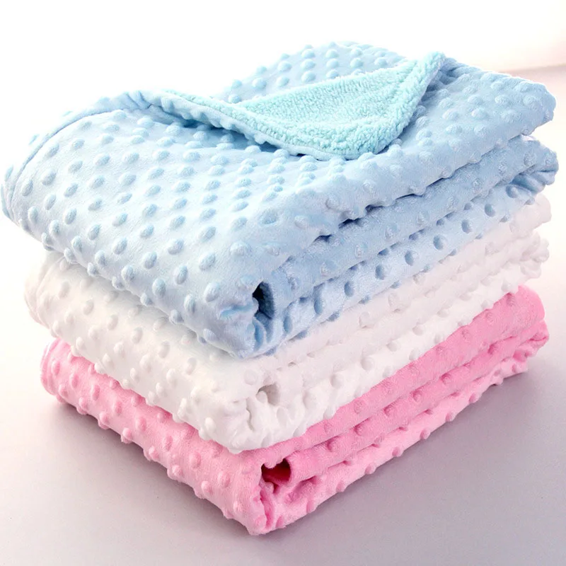 

Baby Blankets Newborn Swaddling Thermal Soft Fleece Baby Boy Blanket Solid Baby Girl Bedding Berber Massage Baby Accessories