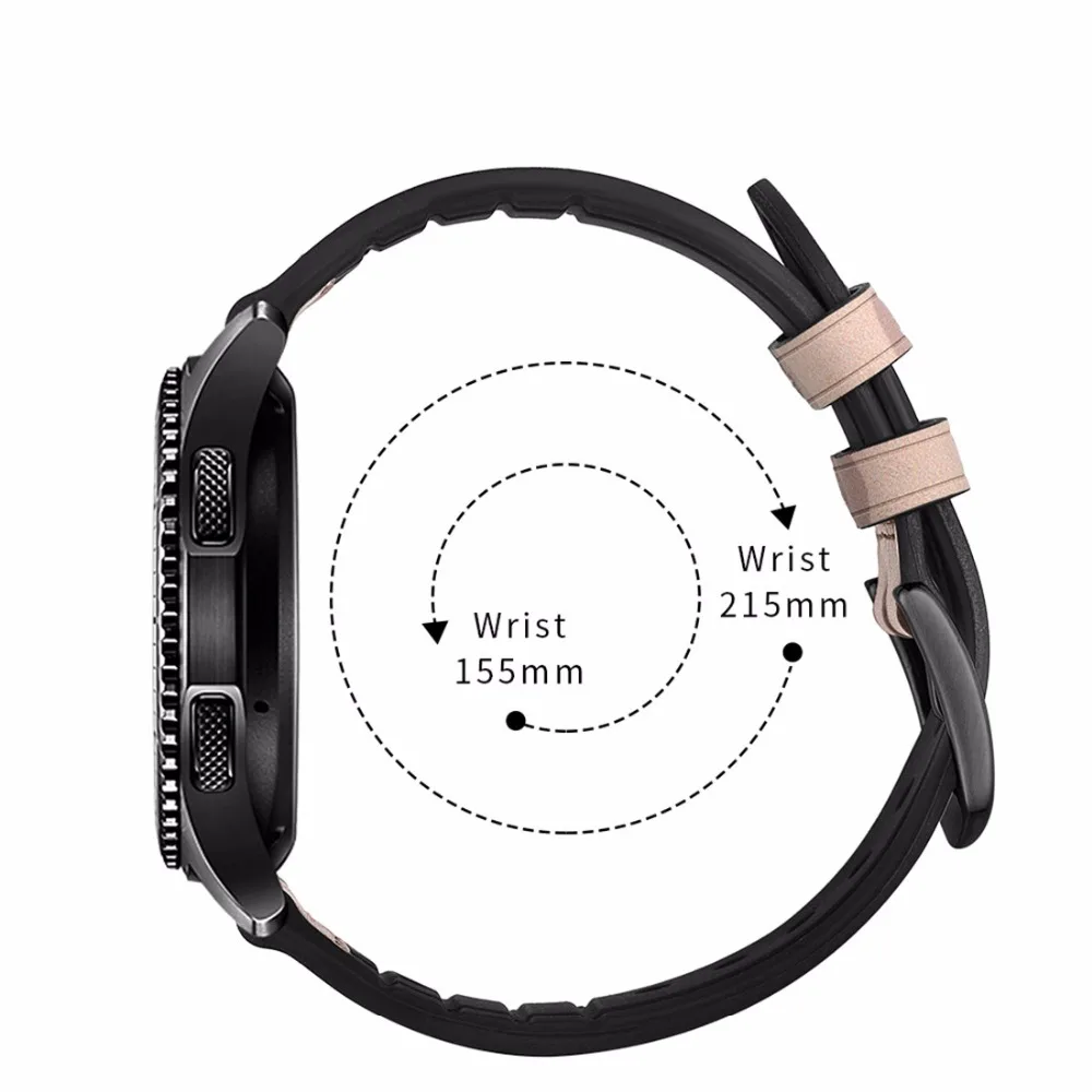 22mm Leather Silicone strap For Samsung S3 Classic/Frontier Camouflage Fashion wristbands Replacement belt watchband Accessories