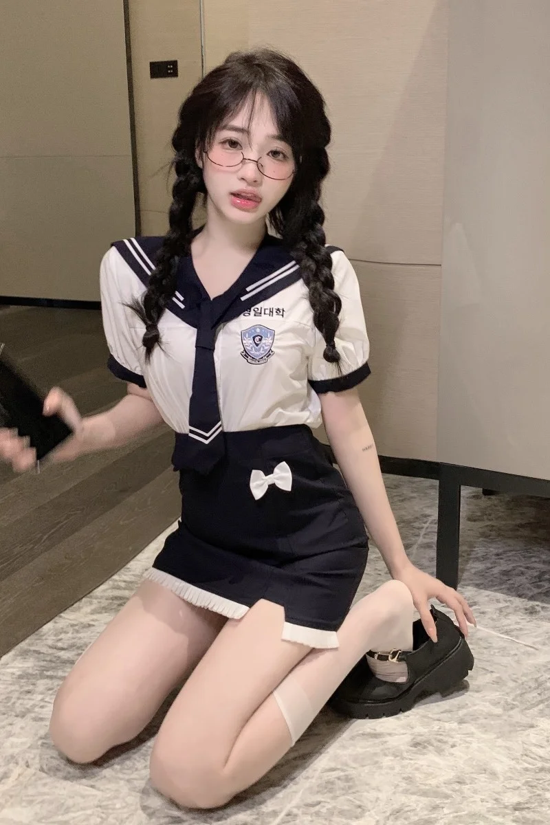 Женский костюм с юбкой для колледжа Милая юбка возраста корейская форма школьная