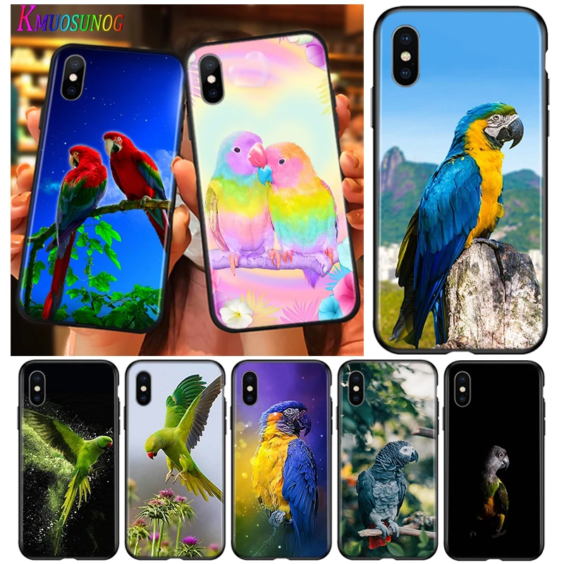 

Parrot Bird Flying Silicone Cover For Apple IPhone 12 Mini 11 Pro XS MAX XR X 8 7 6S 6 Plus 5S SE Phone Case