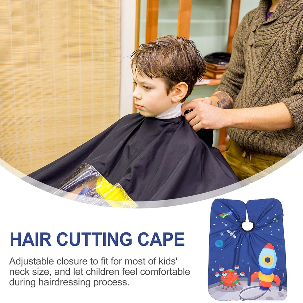 

2pcs Practical Kid Haircut Apron Kids Hairdressing Cloak Kids Hair Cutting Cape