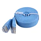Плоский сетевой Ethernet-патч-кабель RJ45 CAT6 8P8C, Lan-кабель различной длины 0,5 м1 м2 м5 м10 м, синий, Бесплатная доставка