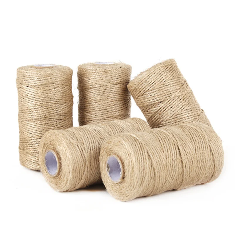 100yd натуральный джутовый шпагат веревка конопляная вечерние упаковка для