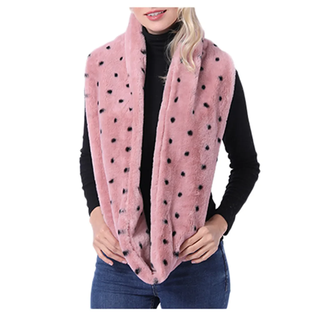 Женский Теплый Флисовый Шарф SAGACE зимний теплый шарф в горошек плюшевый верхняя