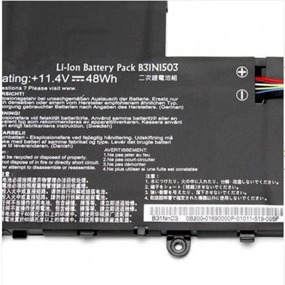11 4 в 48wh B31N1503 0B200-01690000 Аккумулятор для ноутбука ASUS EeeBook E202SA R206SA E202SA-N3700 E202SA-FD0079TS |