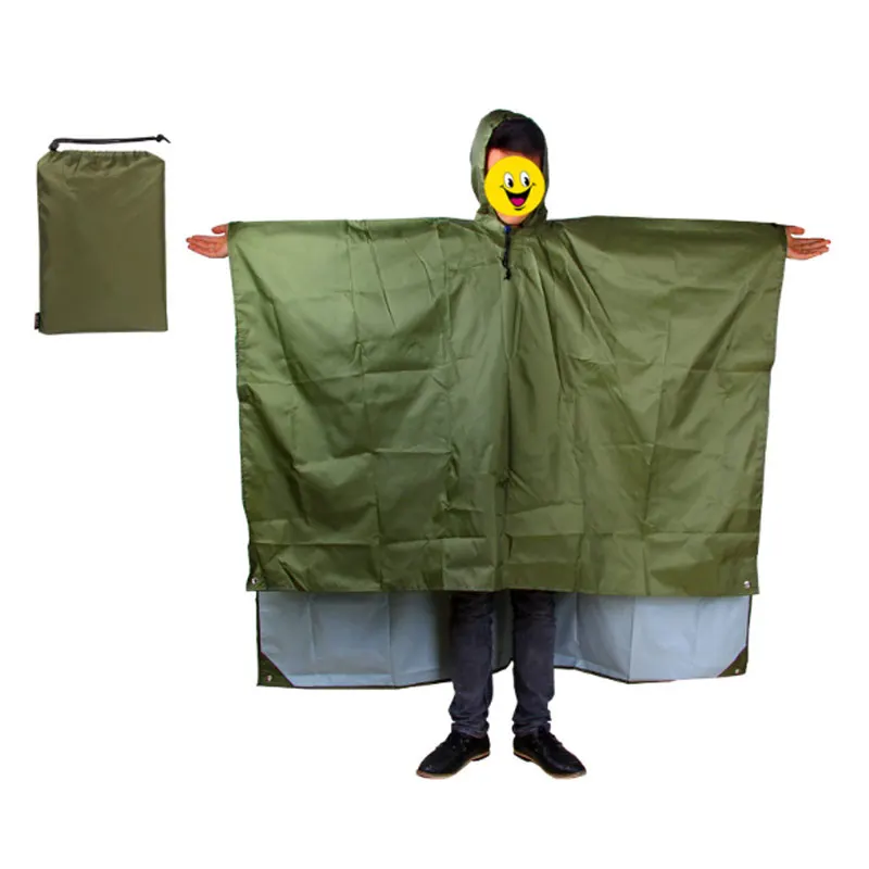 Многофункциональный дождевик переносной походный плащ пончо куртка с карманами
