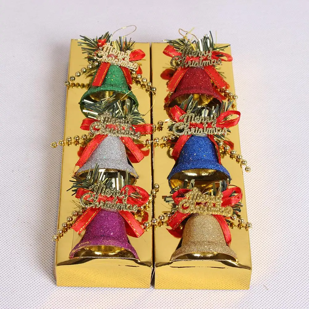 

6Pcs Christmas Bells Set Christmas Decorations Ornaments Xmas Tree Party Decoration