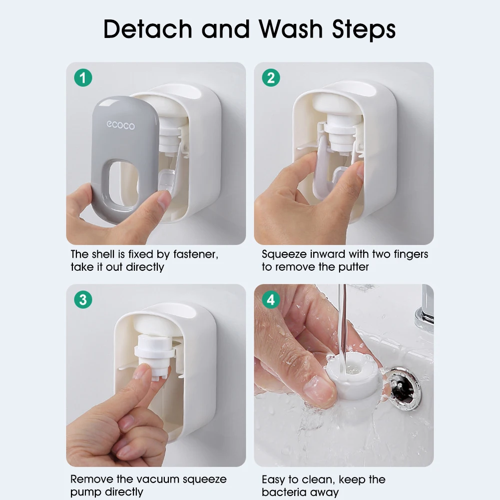 

Wall Mount Automatic Toothpaste Dispenser Bathroom Accessories Set Toothpaste Squeezer Dispenser Bathroom Toothbrush Holder