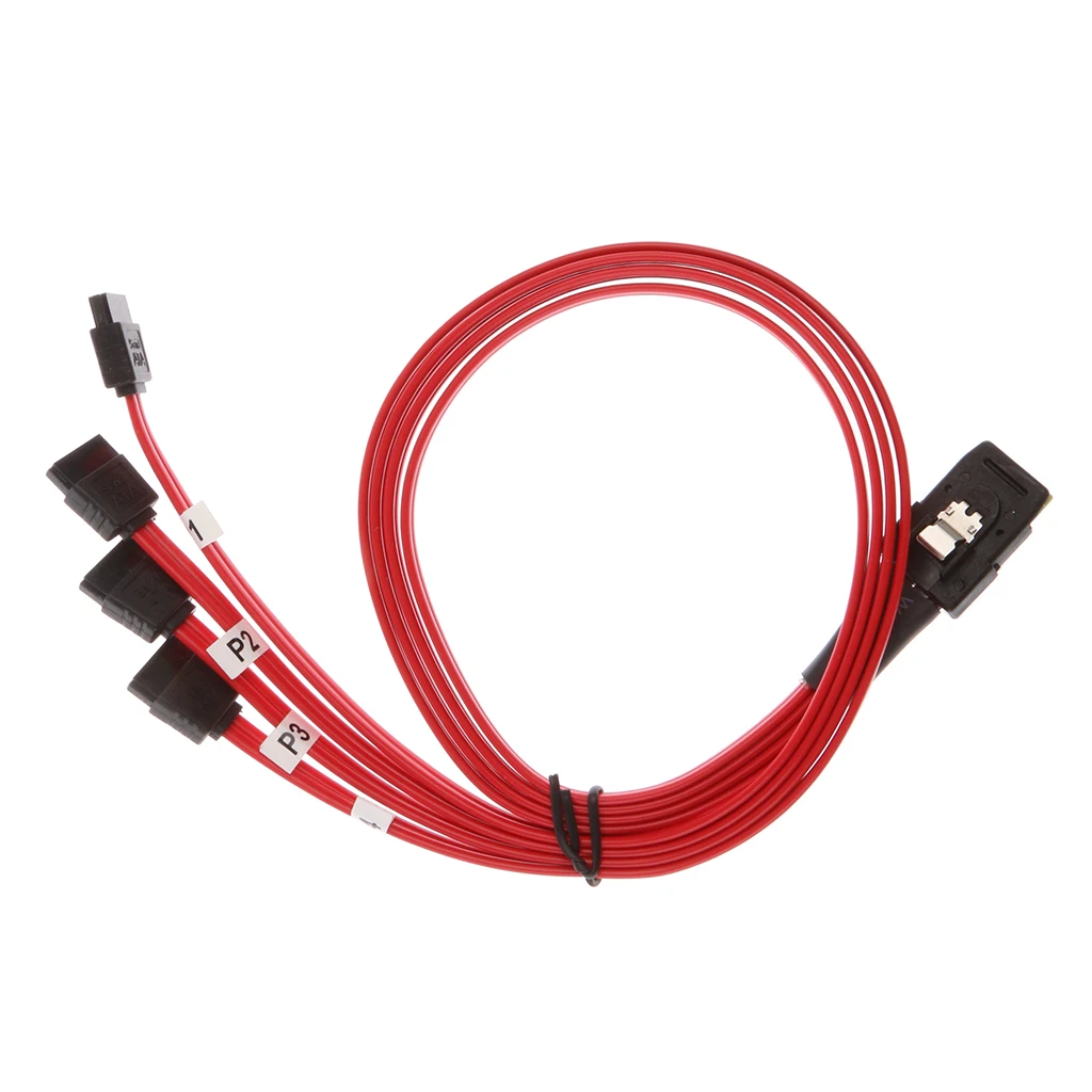 Mini SAS (SFF 8087) на 4 SATA Кабель адаптер|Компьютерные кабели и разъемы| |