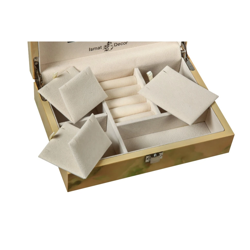 Шкатулка из дерева для украшений KPW-6177R бежевый | Дом и сад