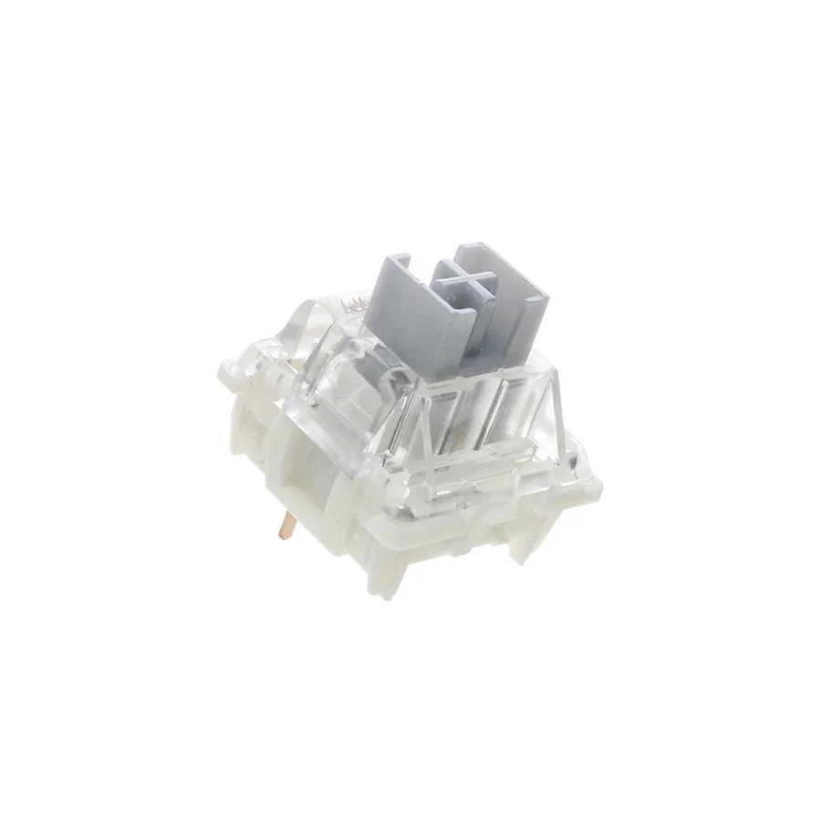 

10pcs/pack Gateron Silver Switch Pro Dustproof Switches 45g Linear Switch Fast Trigger Factory Lubricating Double Section Spring