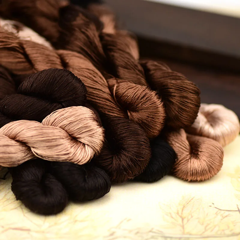 1 шт. 400 м 100% шелк вязальная шелковая нить для ручной вышивки вышивка вышивать