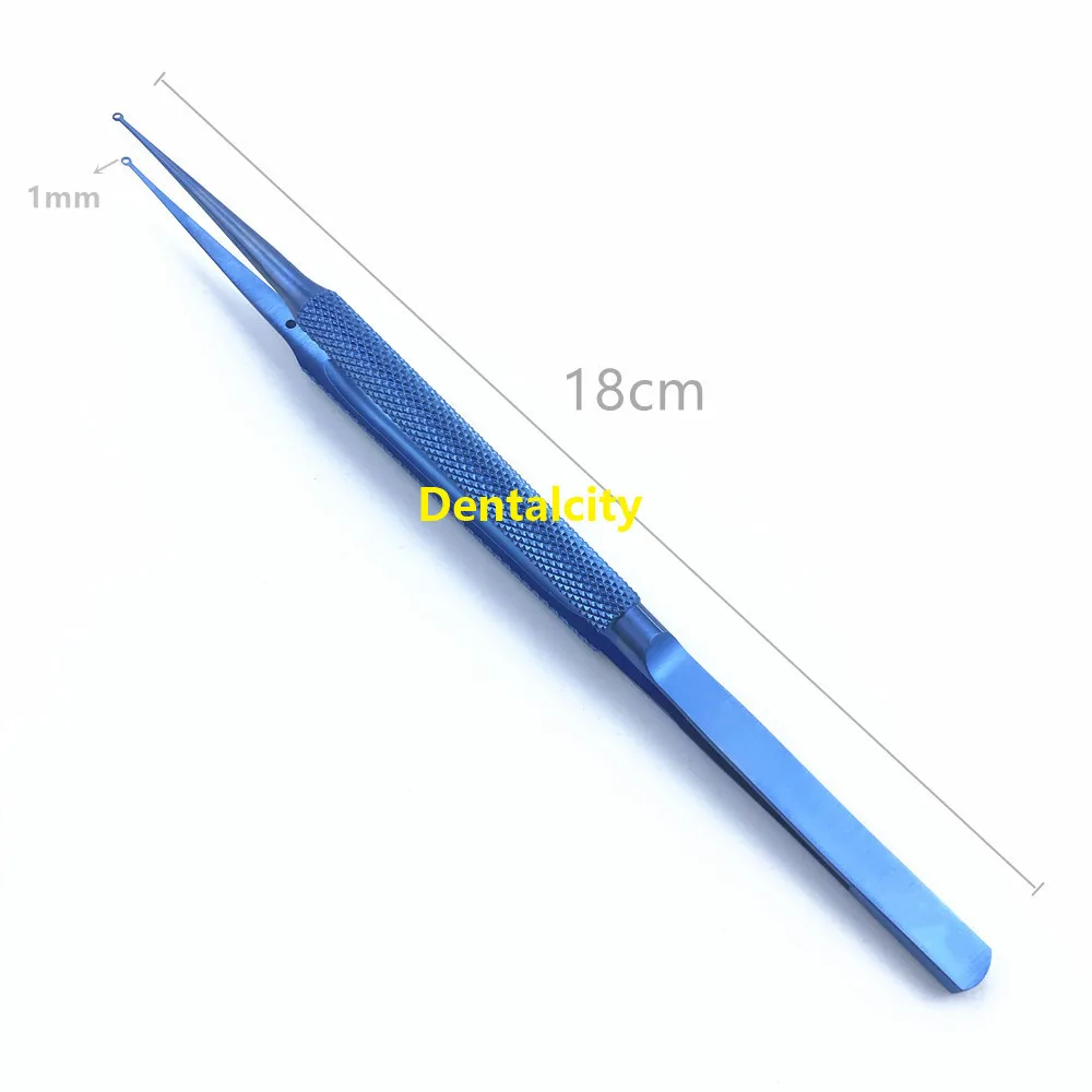 18 см титановый рингтип Пинцет микроскопия хирургии микро тонкое цельное кольцо
