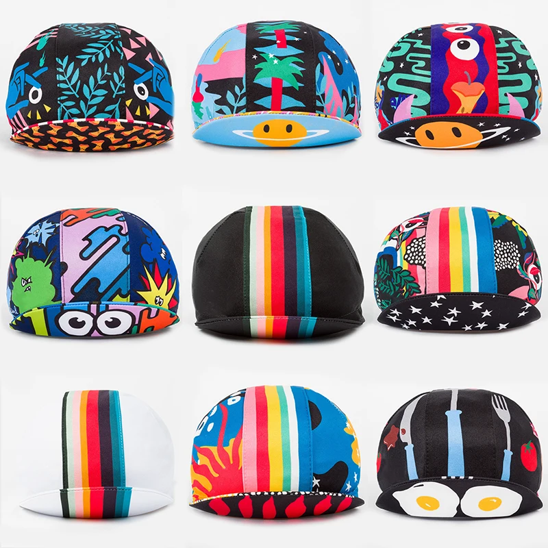 

2021 New Summer Cycling Cap Cute Cartoon Mountaineering Hat Triathlon Hats Men And Women Bicycle Outdoor Headgear