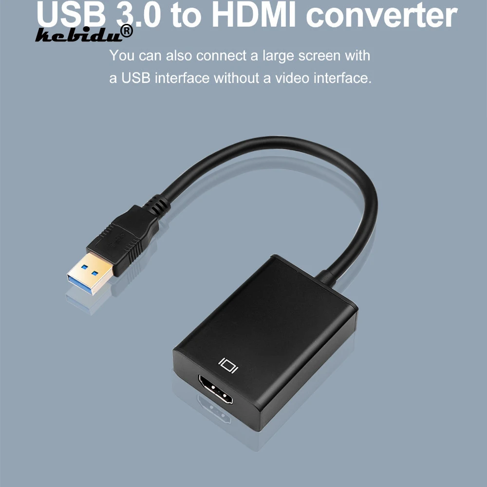 Новый адаптер HD 1080P USB 3 0 к HDMI-совместимый кабель-преобразователь внешний