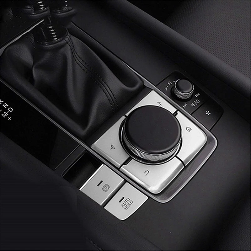 

Car Aluminum Handbrake Parking Brake AUTO HOLD Button Cover Frame Trim Sticker for Mazda 3 Axela CX-30 MX-30 2020
