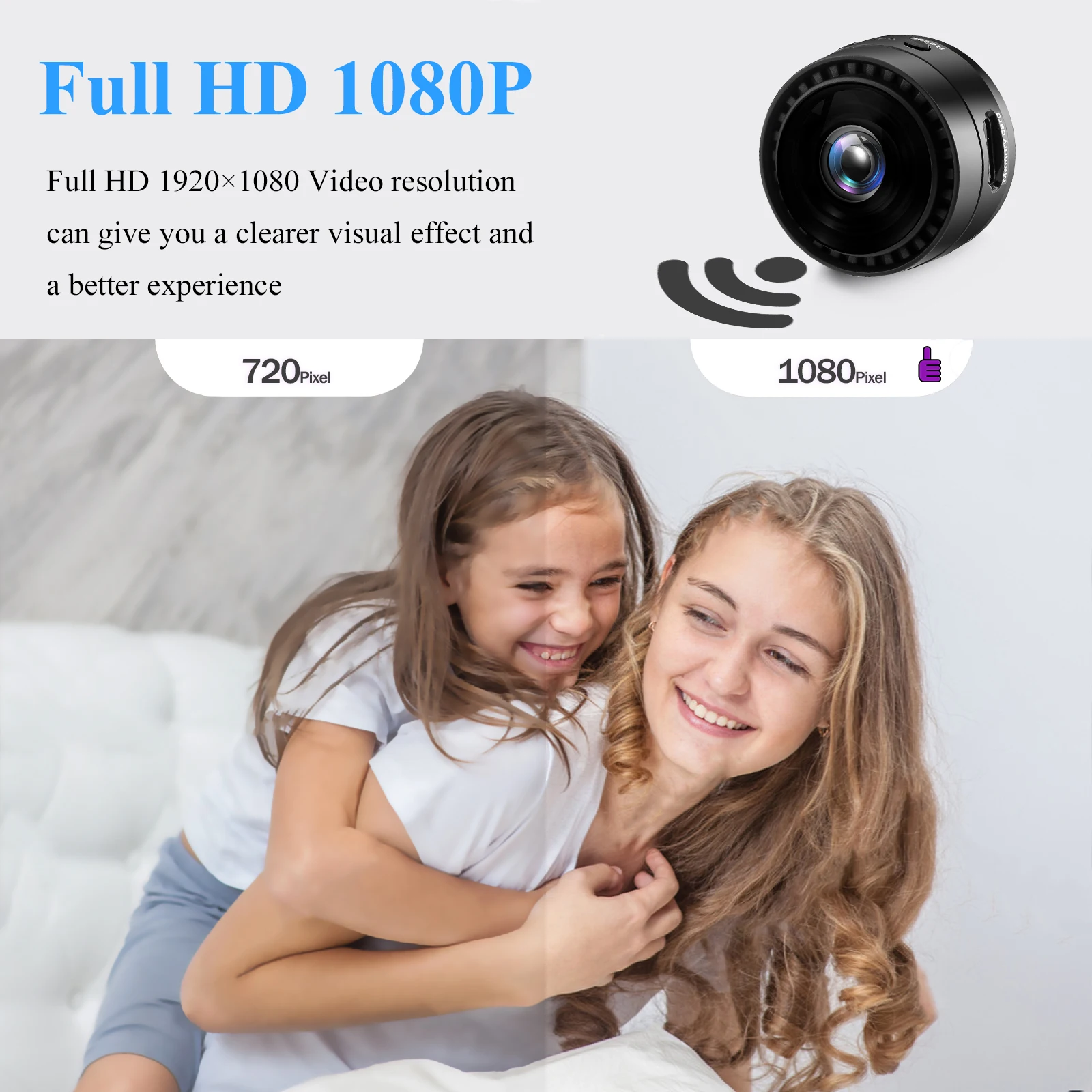 

Мини Wi-Fi-камера с аккумулятором, 1080P, ночное видение, датчик движения