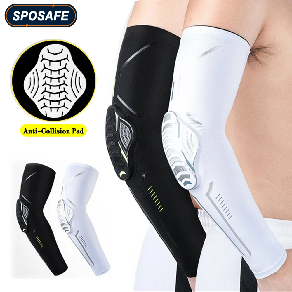 1 пара спортивные Неломающийся налокотники компрессионные нарукавники