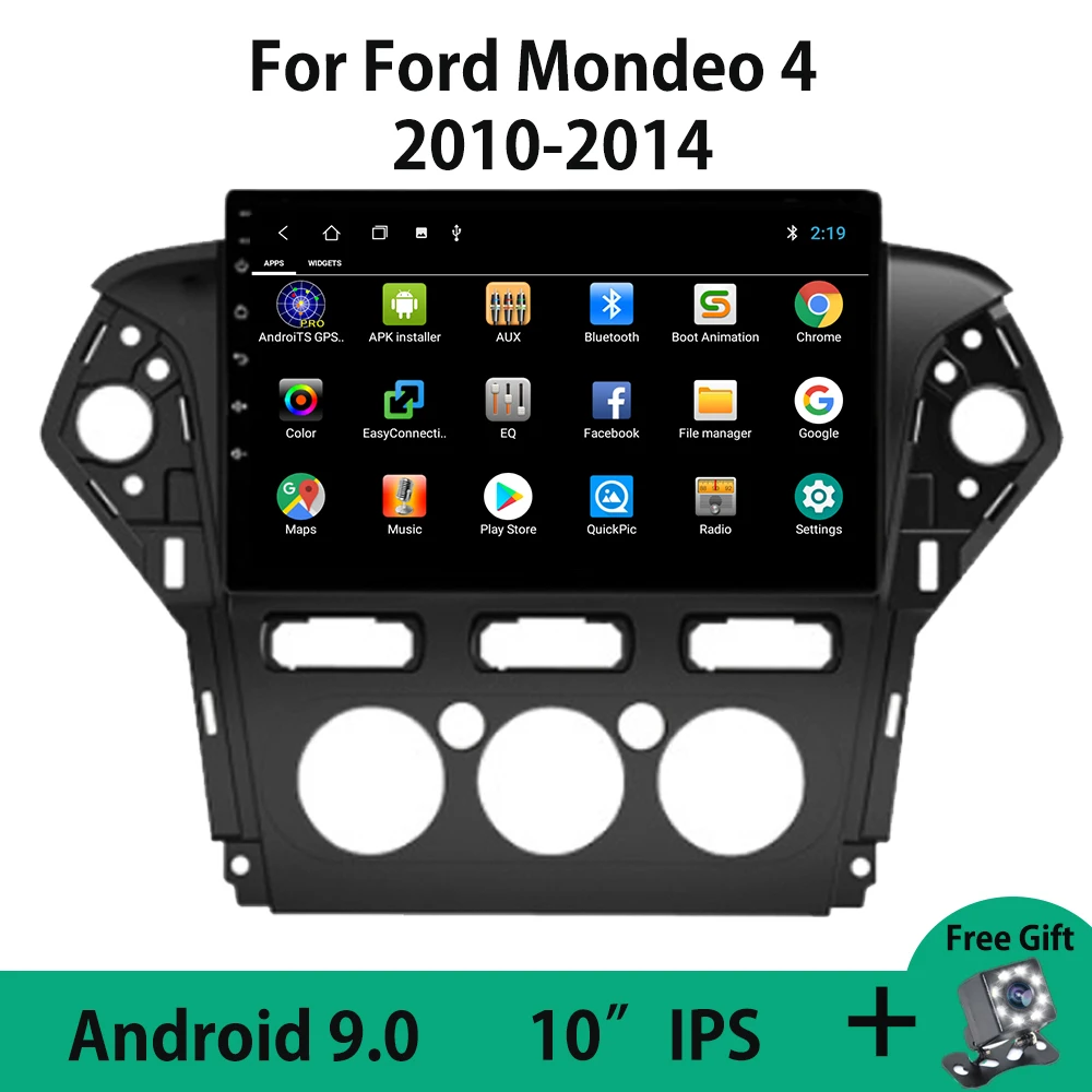 

Android 9.0 Car Multimedia Video Player For Ford Mondeo 4 2010-2014 GPS Navigation No DVD Support SWC Carplay Mirror Link USB BT