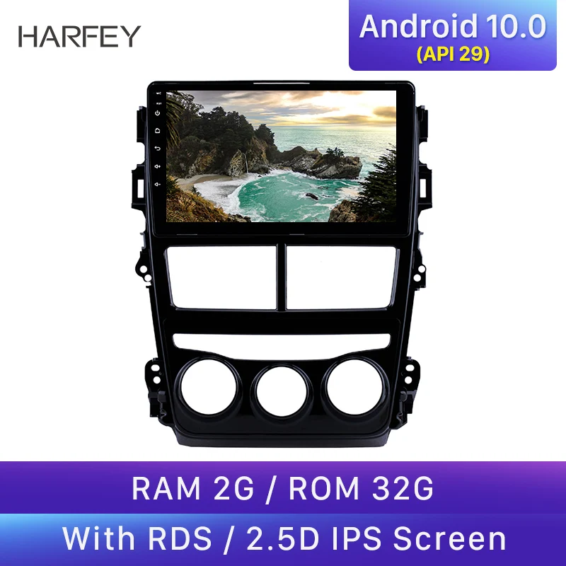 Автомобильный Радио Harfey Android 10 0 автомобильный Кондиционер 9 дюймов для 2018 Toyota Vios