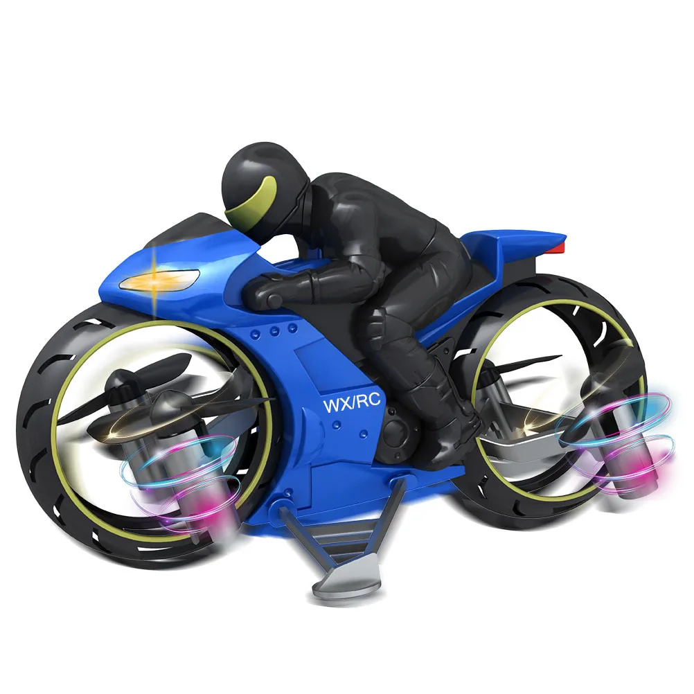 

Радиоуправляемый мотоцикл амфибия 2 в 1 Мини-Дрон Летающий мотоцикл игрушка Квадрокоптер для детей