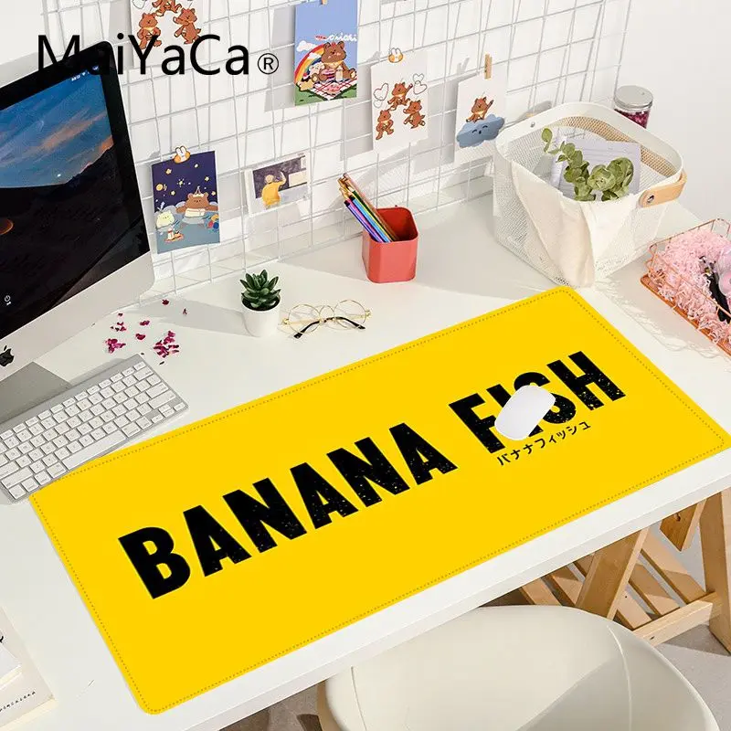 

Banana Fish Hot Sales Large Mouse pad PC Computer mat Size for Keyboards Mat Mousepad for boyfriend Gift