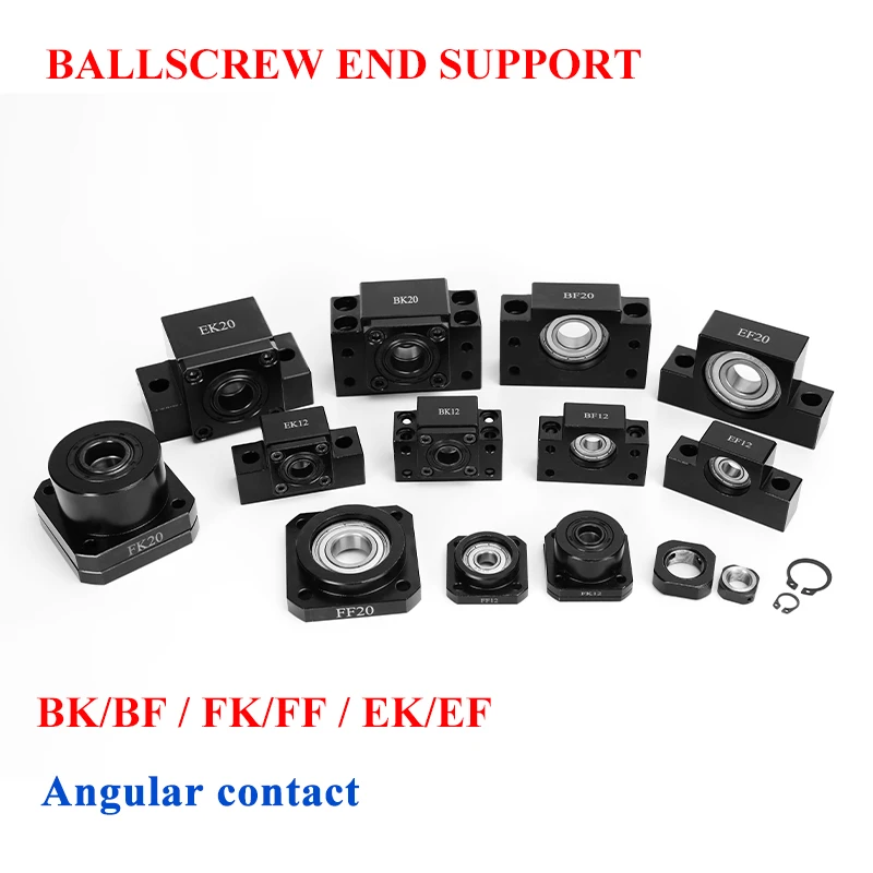 Шариковый винт с концевой опорой BK10 BF10 BK12 BF12 BK15 BF15 BK20 BF20 FK10 FF10 FK12 FF12 FK15 FF15 EK10 EK12 SFU1204